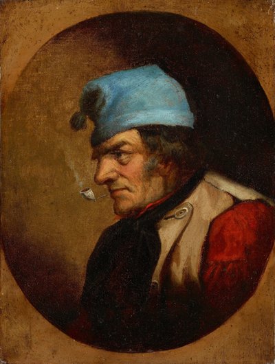 Bewoner met Blauwe Toque en Pijp door Cornelius Krieghoff
